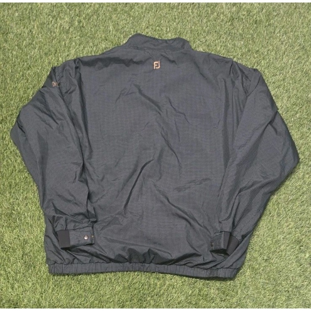 FootJoy DryJoys Golf Pullover Mens XL Green Houndstooth Windshirt Rain Jacket FJ - Picture 4 of 8